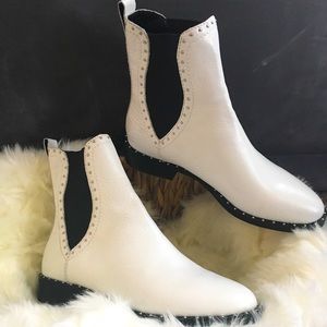 ( SOLD)Rebecca Minkoff White Leather Boots